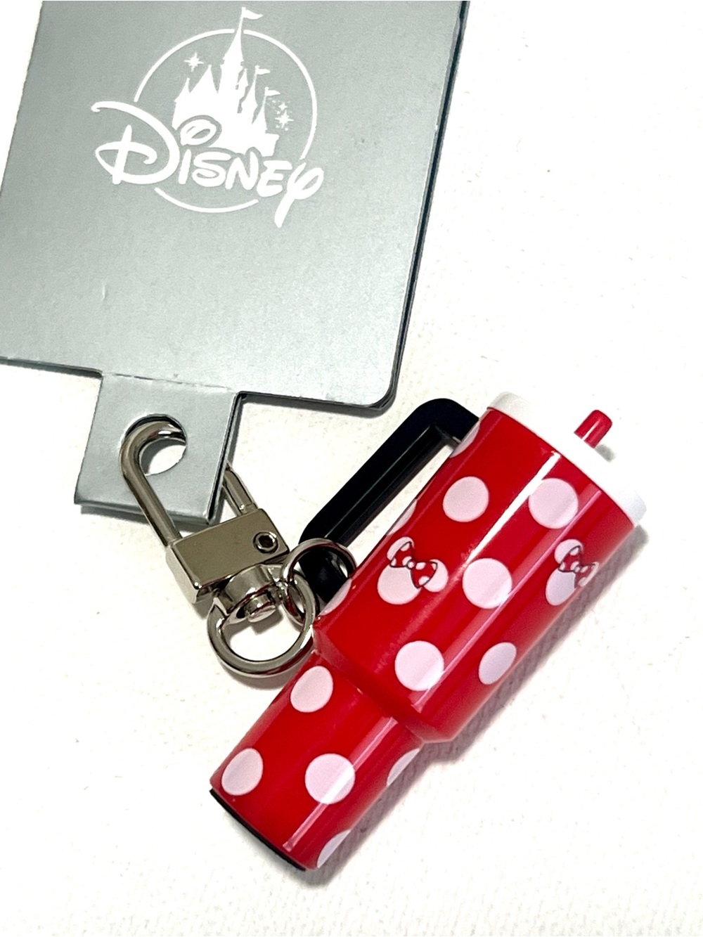 NWT Disney Minnie Mouse Tumbler Keychain Bag Charm